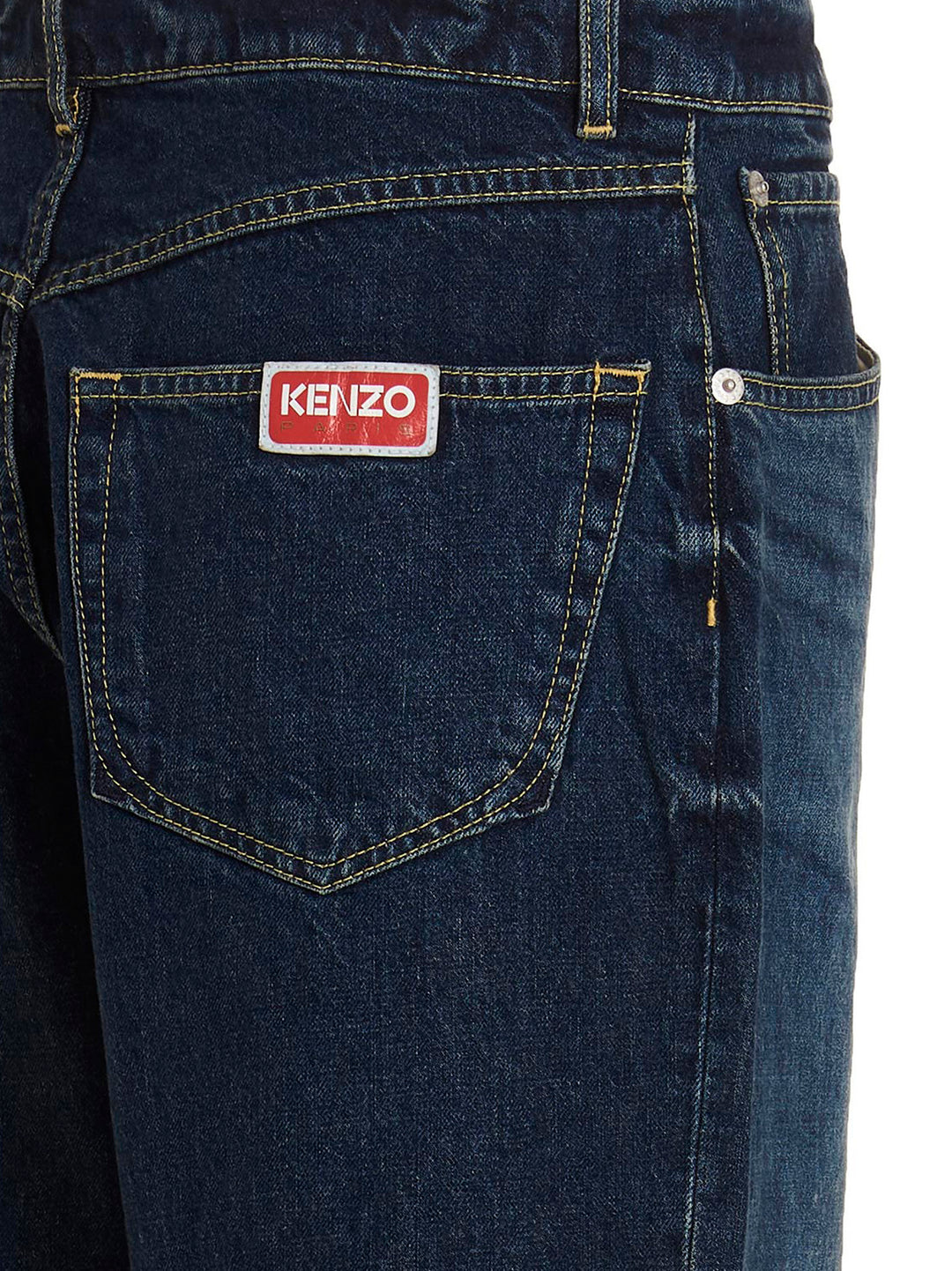 Kenzo Darkstone Suisen Relaxed Jeans - Blu | 286ea47a0c3af24b4120456340b9a52520719e9b