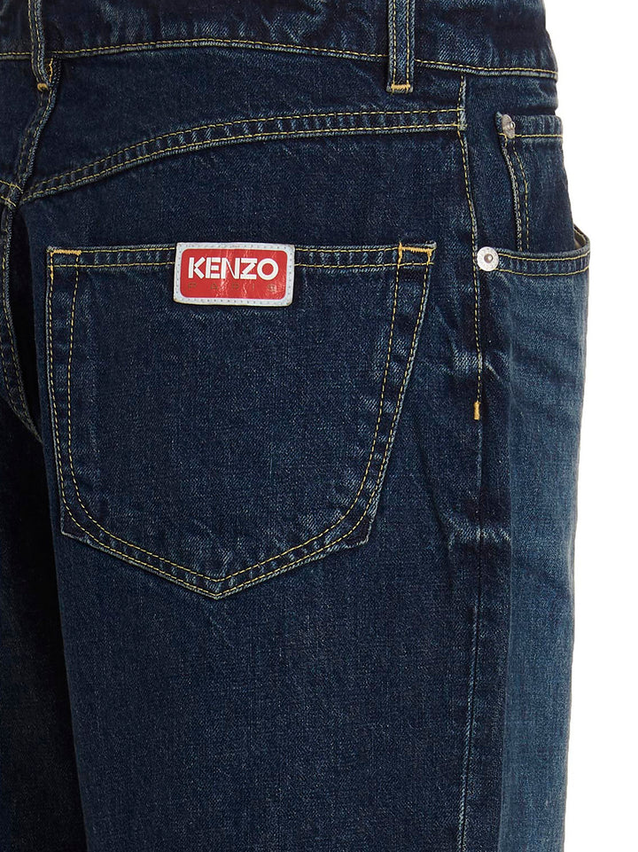 Kenzo Darkstone Suisen Relaxed Jeans - Blu | 286ea47a0c3af24b4120456340b9a52520719e9b