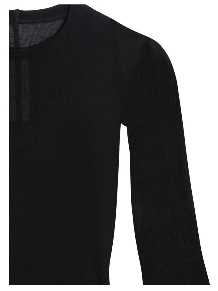 Raw Cut Ribbed Sweater Maglioni Nero