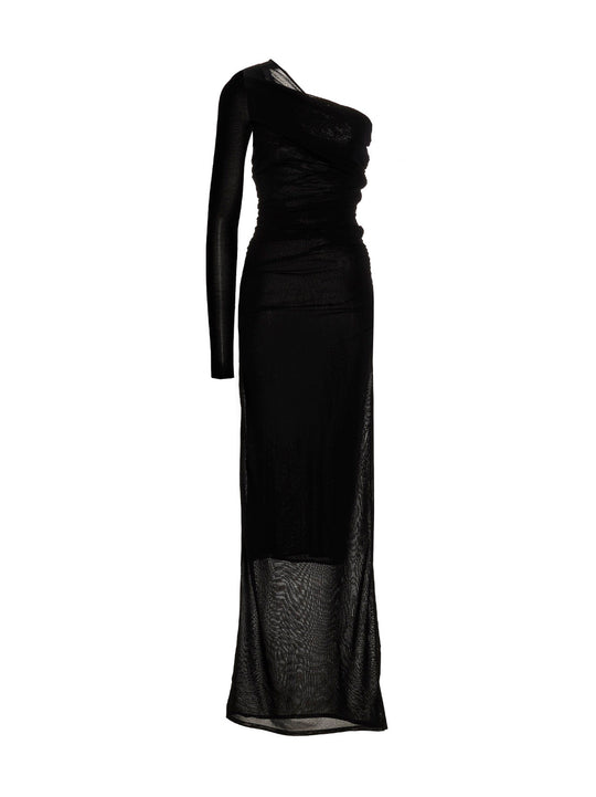 Draped Long Dress Abiti Nero