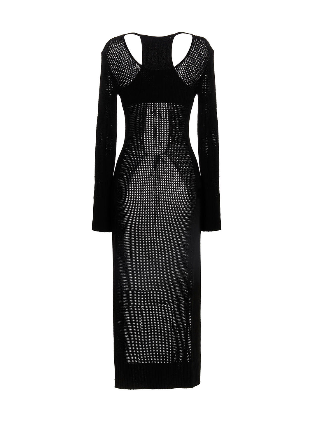 AndreĀDamo	 Openwork Long Cardigan Maglioni - Nero | 867fd748e91da0fa8819bad19ce6d0cb7c0a9bce