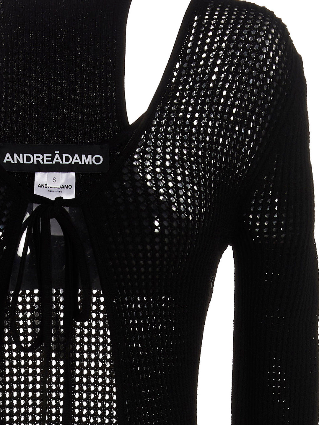 AndreĀDamo	 Openwork Long Cardigan Maglioni - Nero | 561747595d2af0f63c51eba10f1d02817649cda3