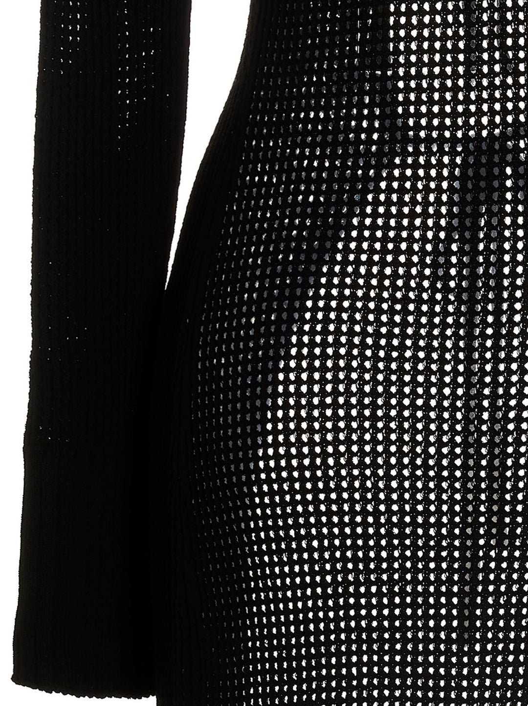 AndreĀDamo	 Openwork Long Cardigan Maglioni - Nero | 0722a5a830978eff4c2fb433bf95a622f9ad36fc