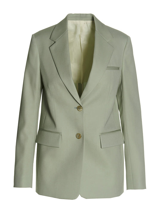 Wool Single Breast Blazer Jacket Blazers Verde