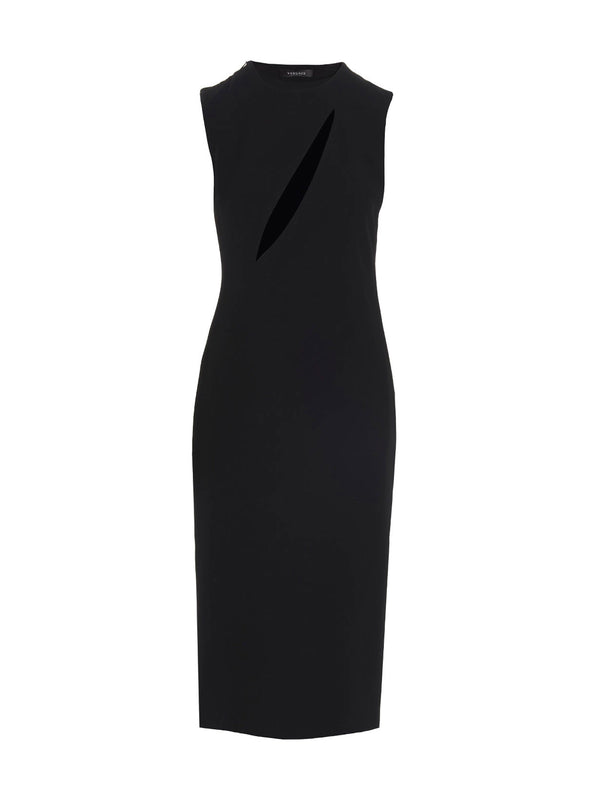 Vestido midi cut-out negro