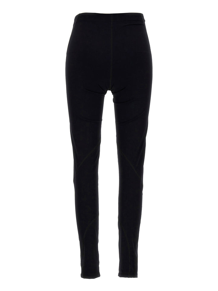 Jil Sander Logo Print Leggings - Nero | dae7a13431aacf223be84a24462fc2517d926843