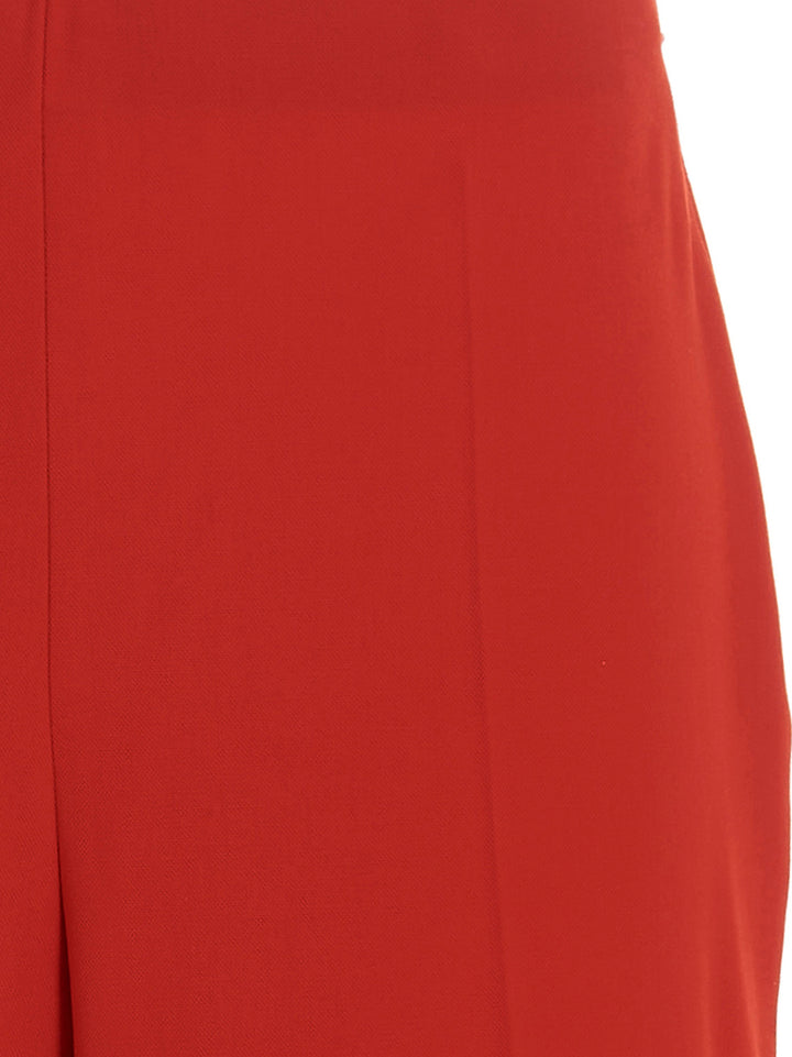 Ferragamo Straight  With Pleat Pantaloni - Rosso | de4cecdec9d8ff8ce088b1fc68b1bb5655f08cee
