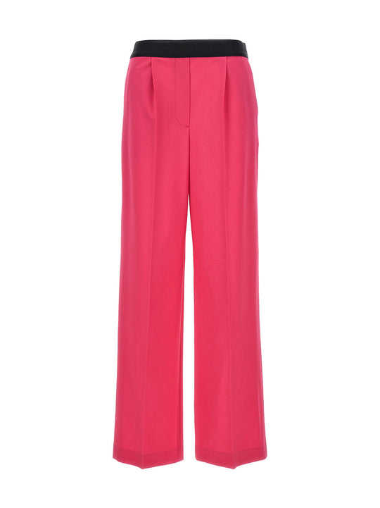 With Front Pleats Pantaloni Fucsia