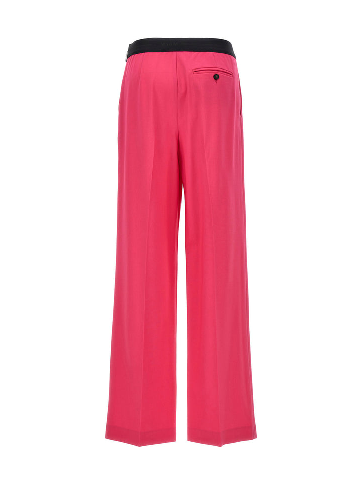 Msgm With Front Pleats Pantaloni - Fucsia | 1ca10359be2e0e9b2f7cb7b9043cc228c9b65ca9