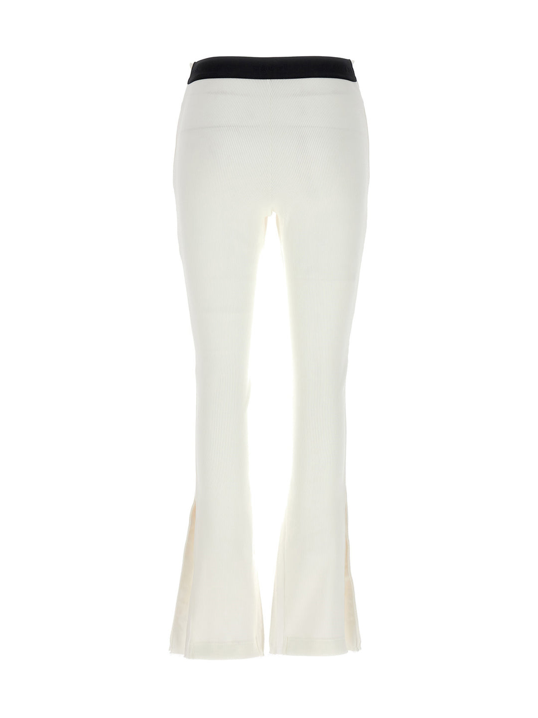 Sacai Ribbed Pleated Pantaloni - Bianco | 41e14a5e4225ca9be42509fdd8373694d31b36f9