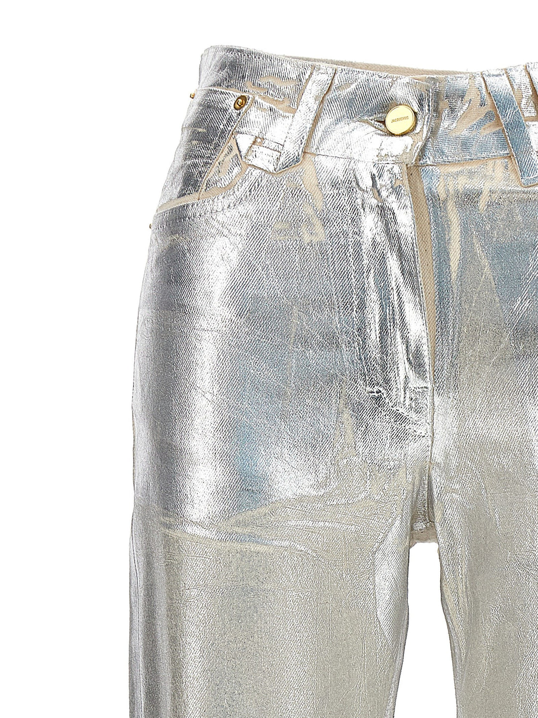 Jacquemus Le De Nīmes Court Articha Jeans - Silver | e70d4962ec70d6f4847945848b3f9a39c6394130