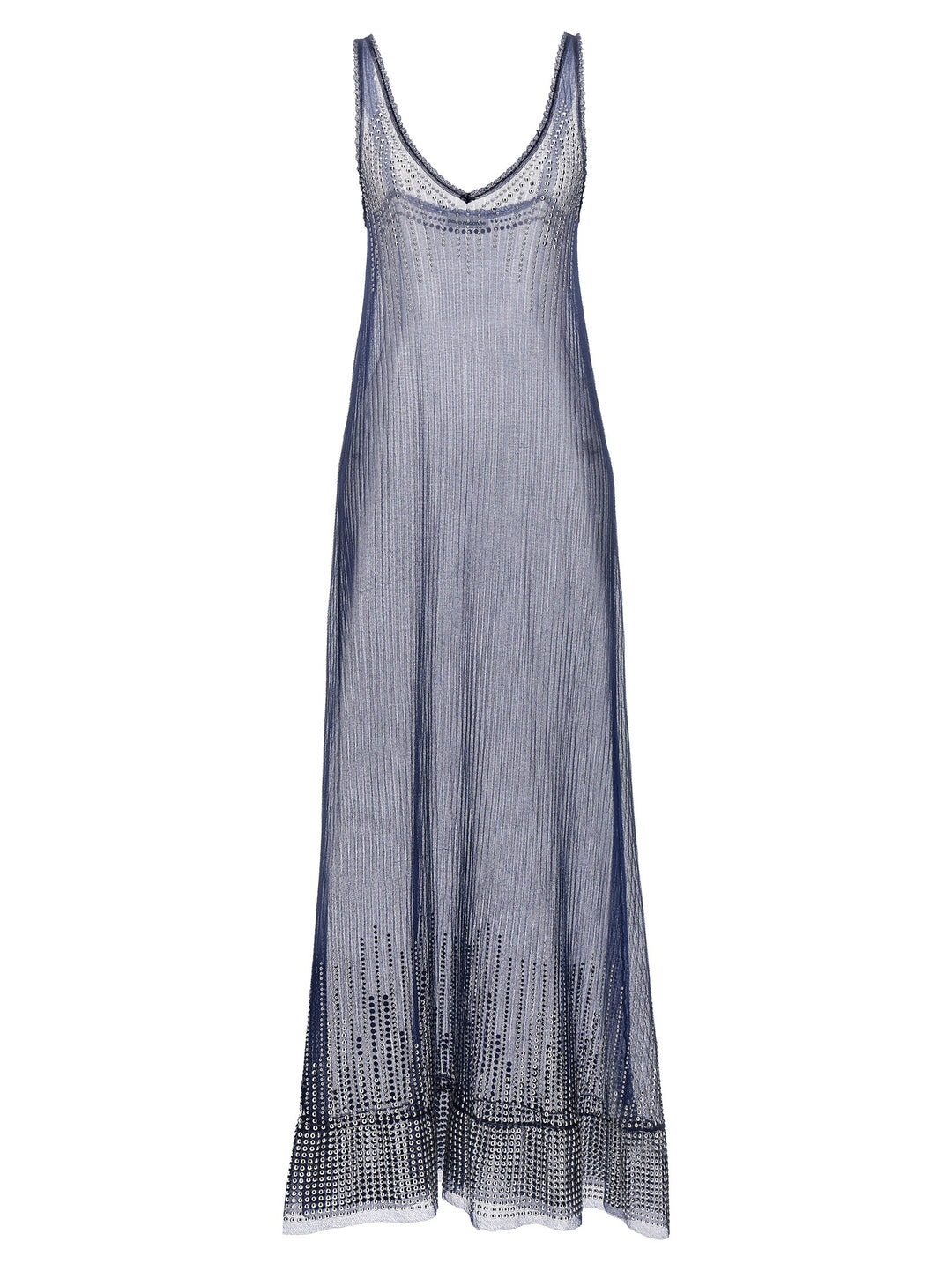 Paco Rabanne Studded Mesh Dress Abiti - Blu | 9b9f57ac510c4b868cc5f95b85af22c99054825f