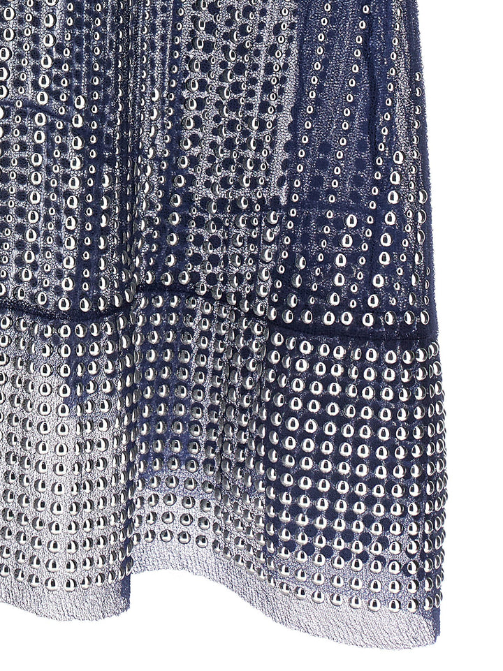 Paco Rabanne Studded Mesh Dress Abiti - Blu | 5ba3bf2c68c6dd5630737a90a12c377ad58fa188