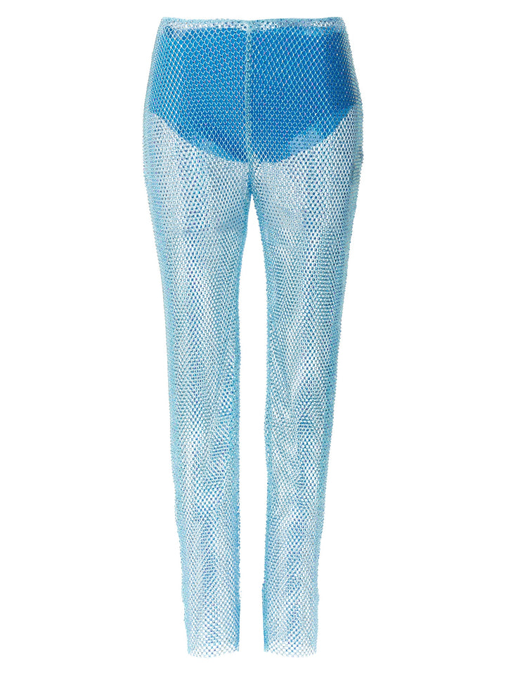 Giuseppe Di Morabito Sequin Mesh Pantaloni - Celeste | 5ead068d5778fa1a73ee1aa349a23509118fdda5