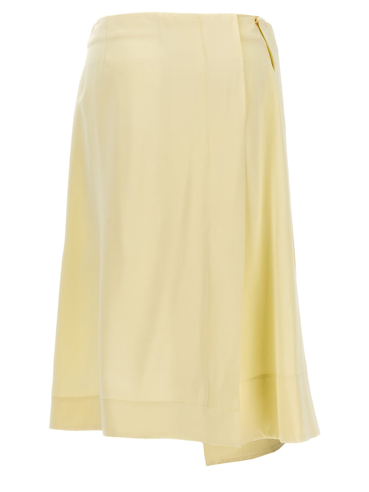 Jil Sander Satin Skirt With Side Slit Gonne - Giallo | 59b6a3d883e45de74646234bece435199a7e1d5a