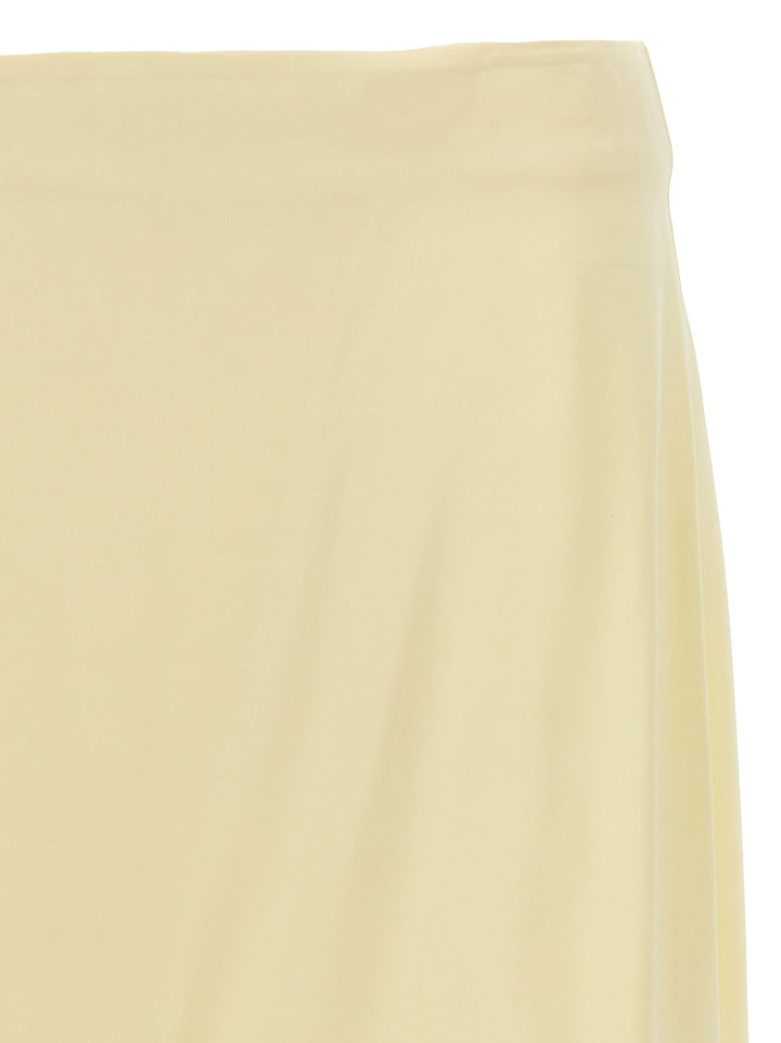 Jil Sander Satin Skirt With Side Slit Gonne - Giallo | cb7068c7e669400ac33084d438979513c708d015