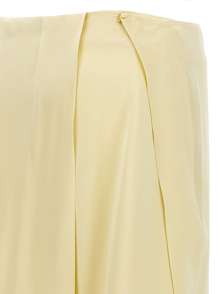 Jil Sander Satin Skirt With Side Slit Gonne - Giallo | 8566bceb4a749d73bd35b67c07709e4392e06a06