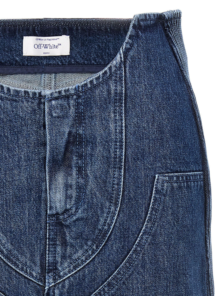 Off-White Motorcycle Gonne - Blu | e4276efaef79a65fe80c54d4459f11b8d64a4729