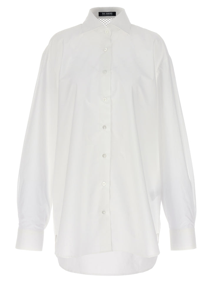 Raf Simons Mesh Insert Shirt Camicie - Bianco | 01a67d40d42ca412a41e6a89a50a740c6a74c783
