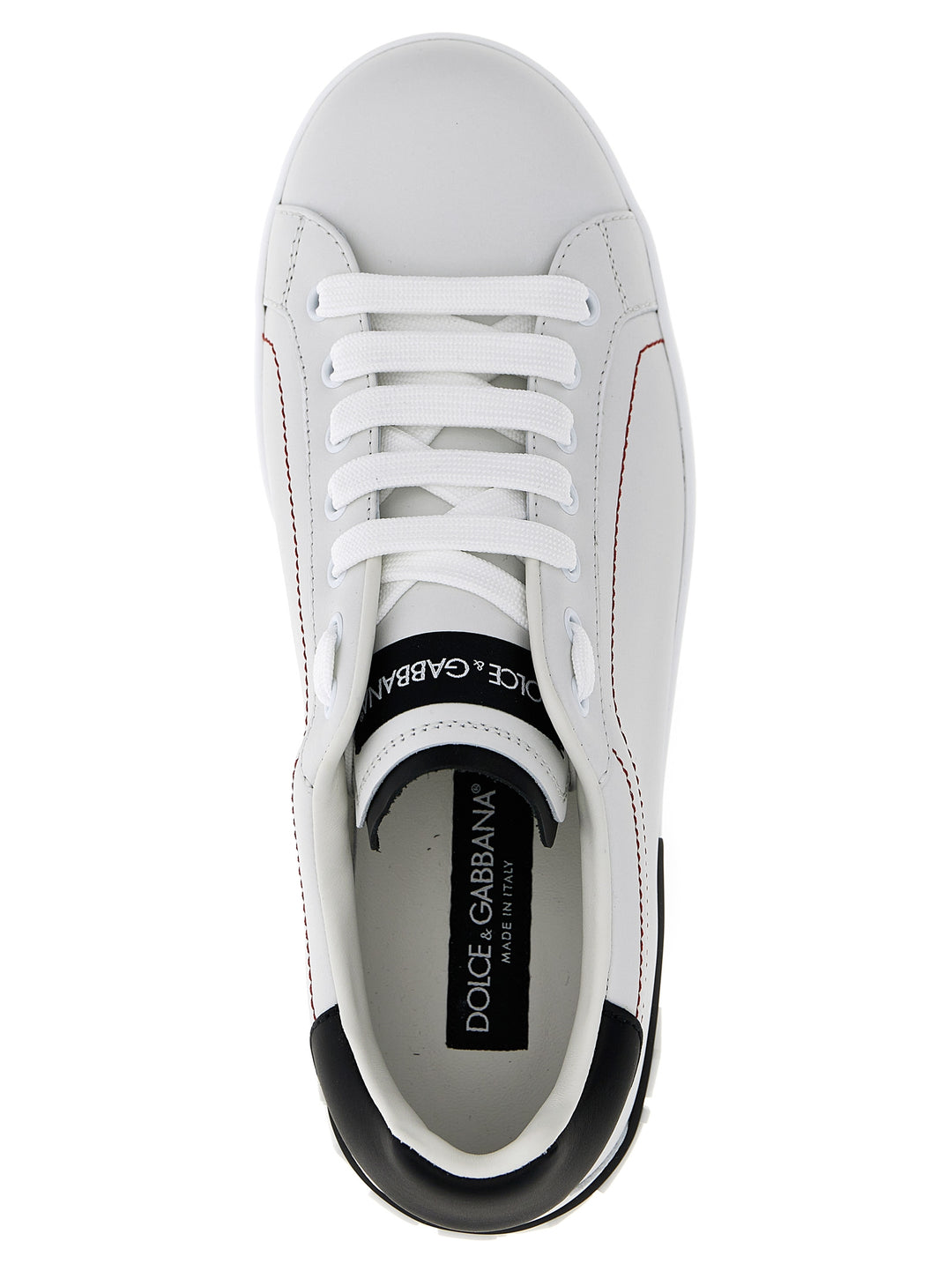 Dolce & Gabbana Portofino Sneakers - Bianco/Nero | d599bf60bc94c477a5b2ec25ff36a5ad26f3b135