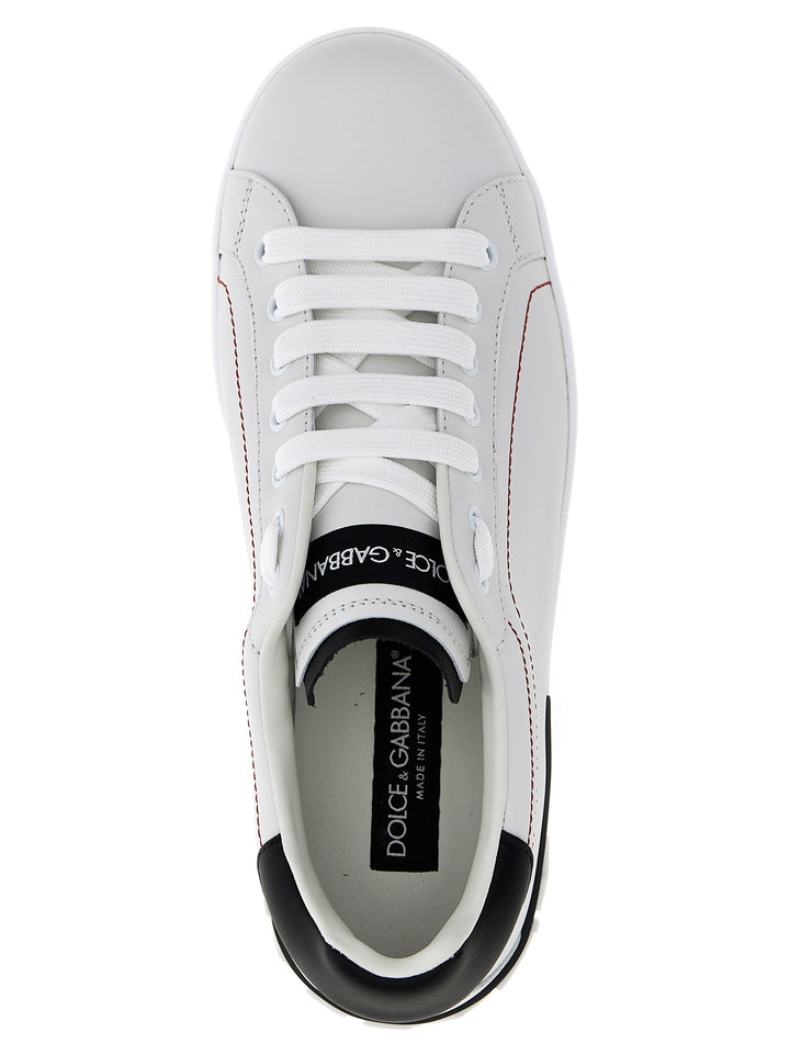 Dolce & Gabbana Portofino Sneakers - Bianco/Nero | d599bf60bc94c477a5b2ec25ff36a5ad26f3b135