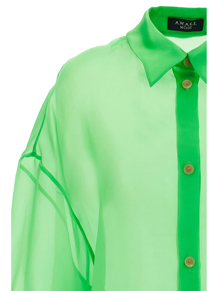 A.W.A.K.E. Mode Organdy 80s Shirt Camicie - Verde | 123d9a477e3850cfbec54e51983ffc5556f5161b