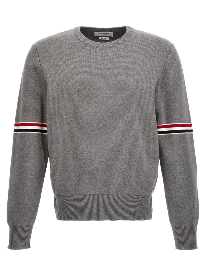 Thom Browne Classic Sweater Maglioni - Grigio | ecee1f0524cca86c626585149f15657182254ba6