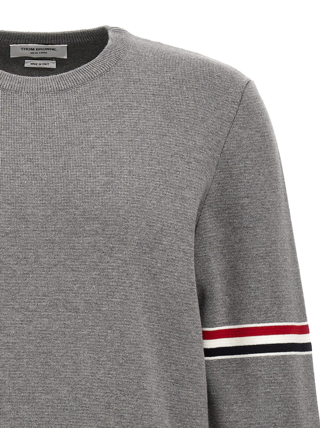 Thom Browne Classic Sweater Maglioni - Grigio | 72d0b9a50ff59fa3a11805794ae2b5f2514ffd12