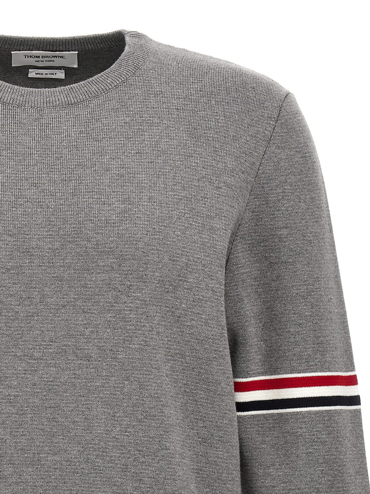 Thom Browne Classic Sweater Maglioni - Grigio | 72d0b9a50ff59fa3a11805794ae2b5f2514ffd12