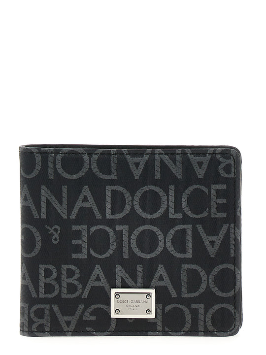 Jacquard Logo Wallet Portafogli Nero