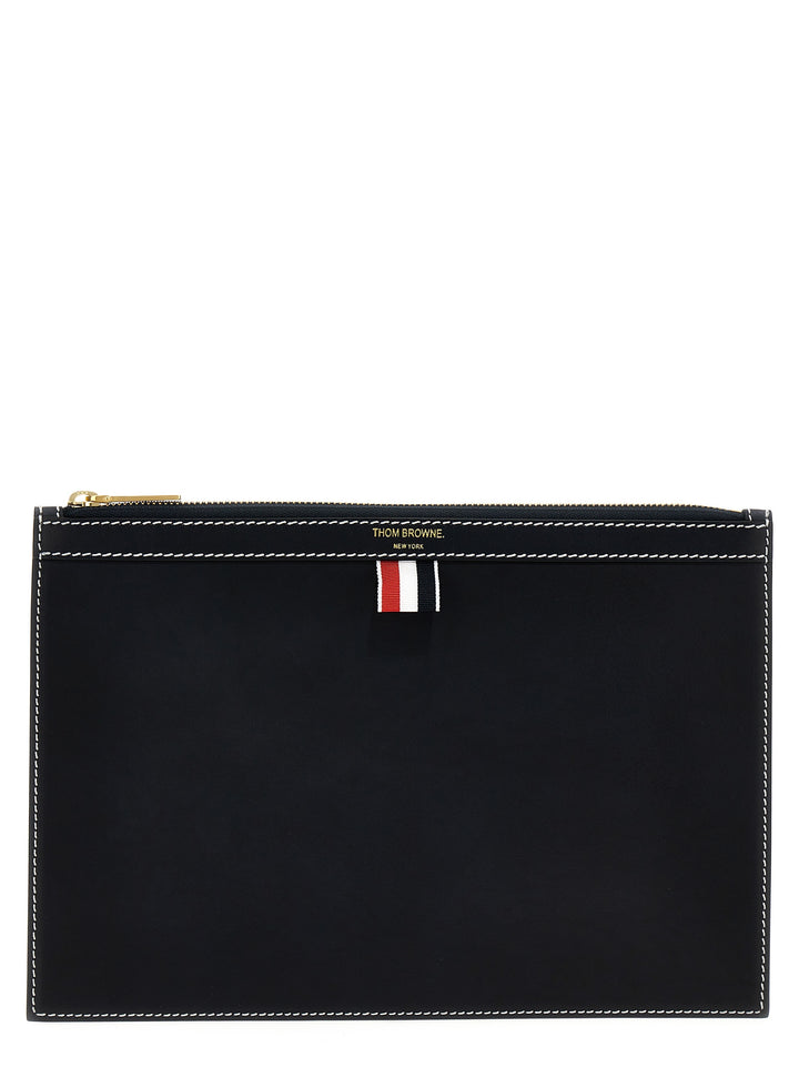 Thom Browne Small Document Pouch Clutch - Blu | 5182313a3d4674438ae66a8a1debc3f86796ac4f