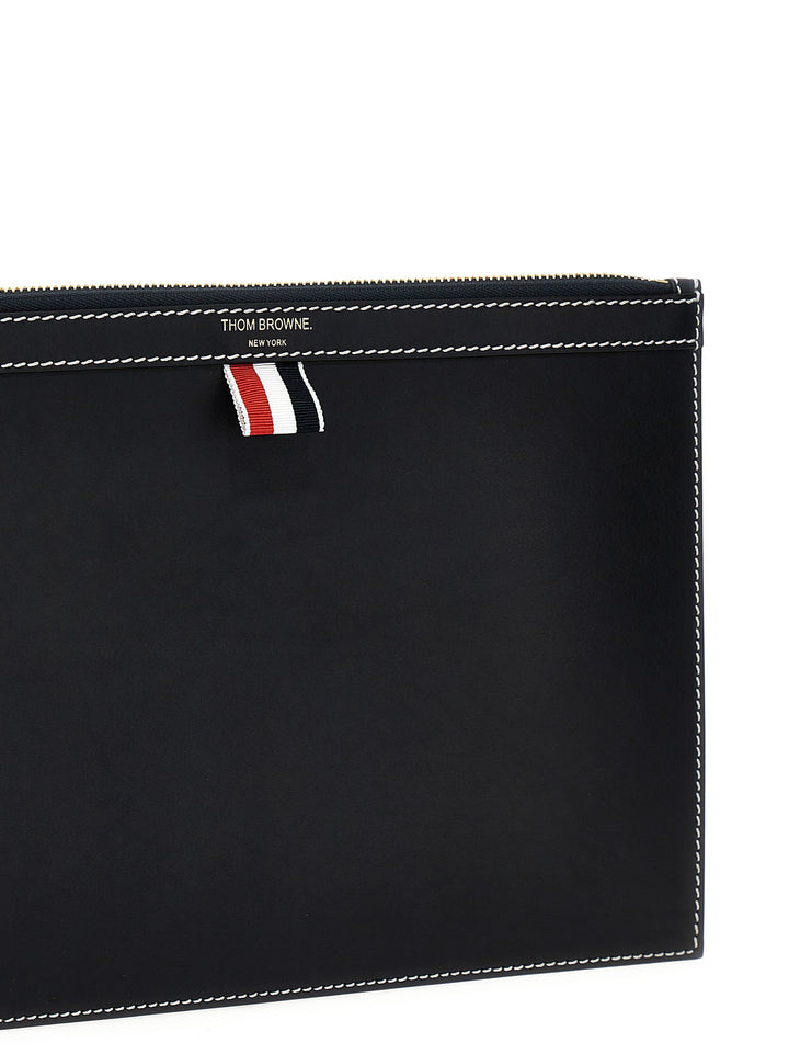 Thom Browne Small Document Pouch Clutch - Blu | 2ff060b26d811f5258a7e28a988e1604b8e5a6e5