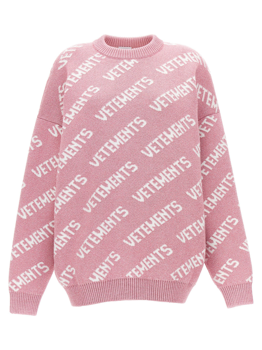 Vetements Lurex Monogram Sweater Maglioni - Rosa | 5d814fd6a2380a6709154b96c1b2c29ce0d4ccf3
