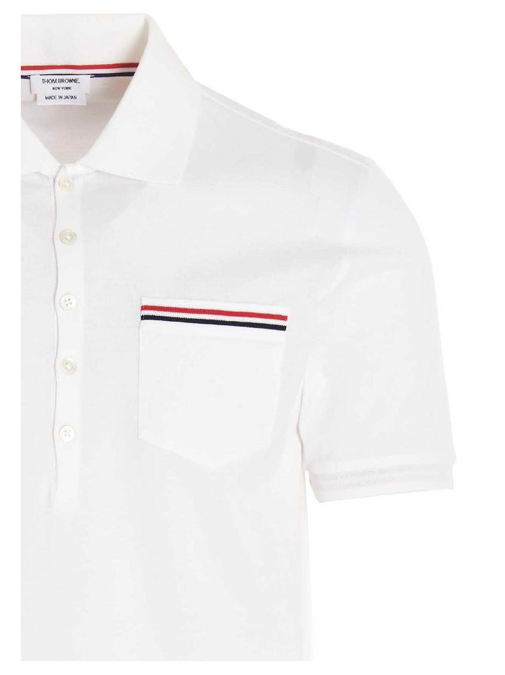 Thom Browne Rwb  Shirt Polo - Bianco | 3331aed72274968d9ba4c520802d78b2e3757e30