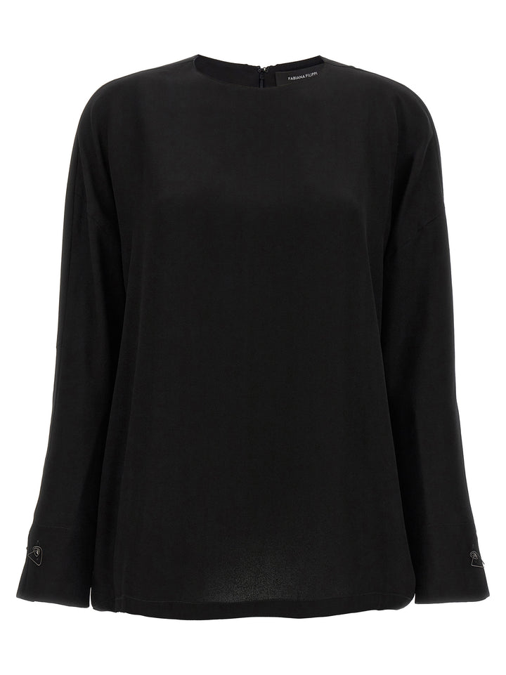 Fabiana Filippi Cufflinks Detail Blouse Camicie - Nero | feffd32afe7789c47136770d14c9e2f818bc2719