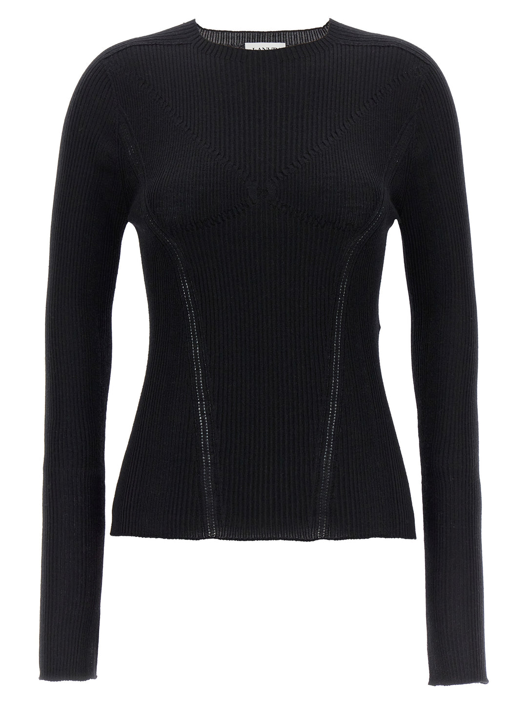 Lanvin Ribbed Sweater Maglioni - Nero | a96583bbb0782c23b779d0e32fe06aceb92658b0