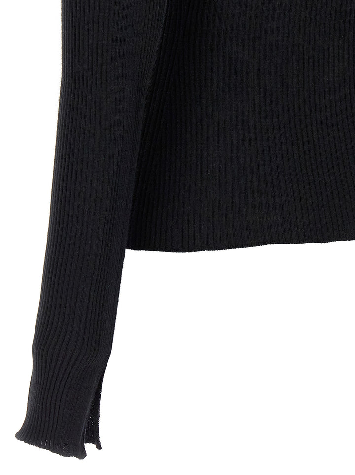 Lanvin Ribbed Sweater Maglioni - Nero | c8514b289e0125ac64ec5f29ec9862267e250ba2