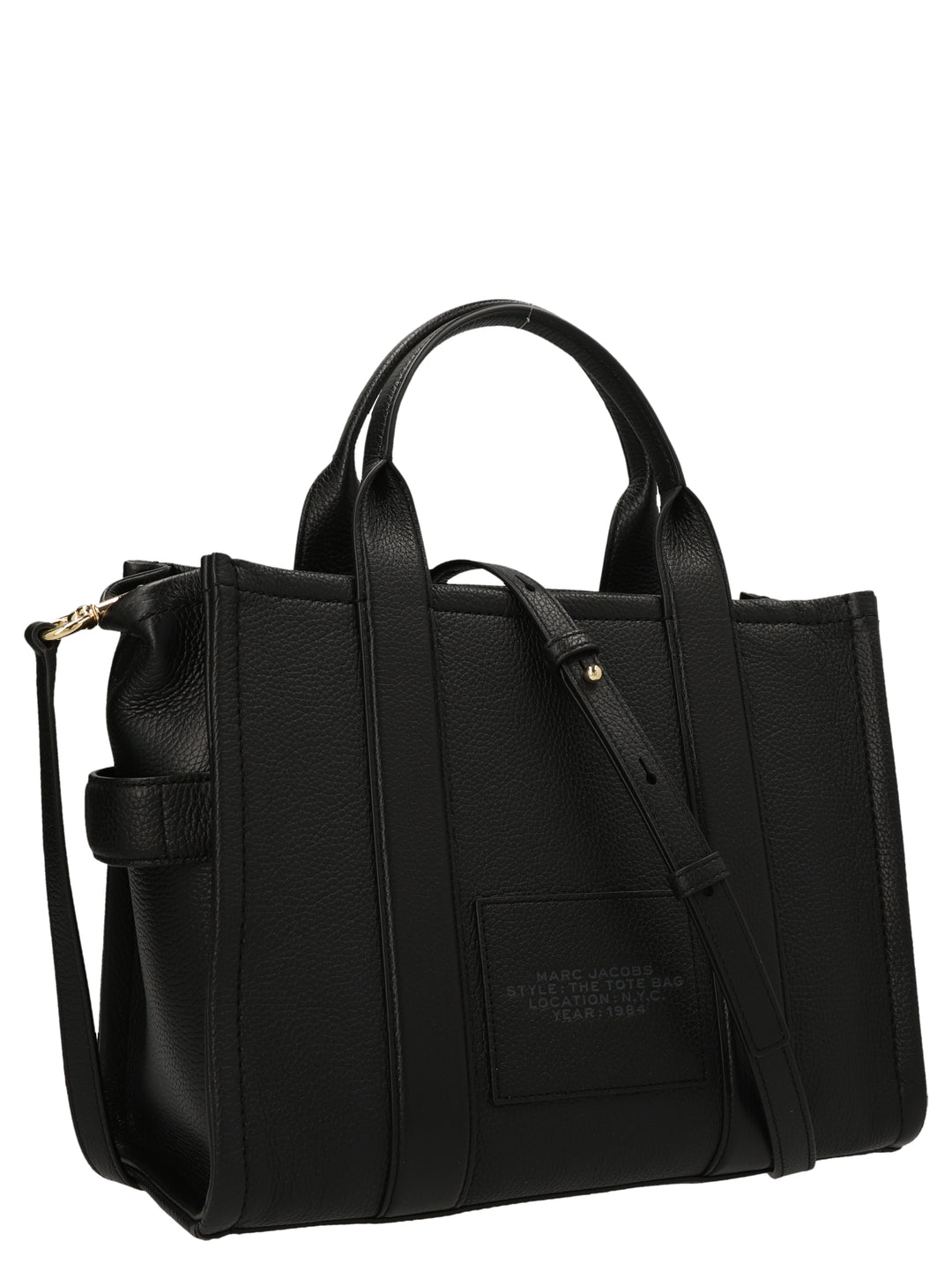 Marc Jacobs The Leather Medium Tote - Nero | 8657cc682a9883515046e22adb3137bf67b7fc30