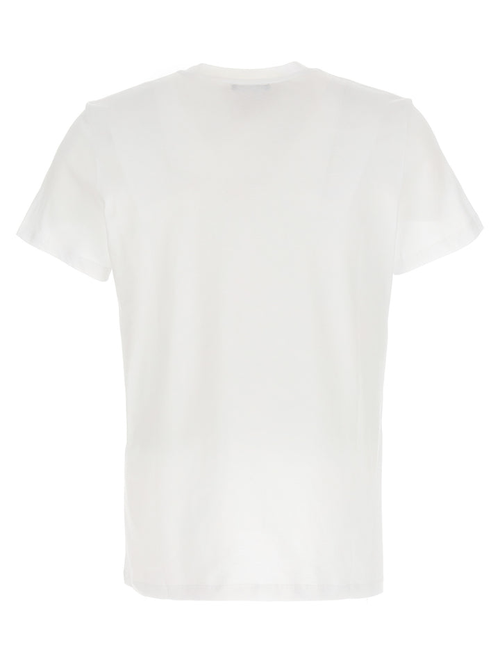 Flocked Logo T Shirt Bianco/Nero