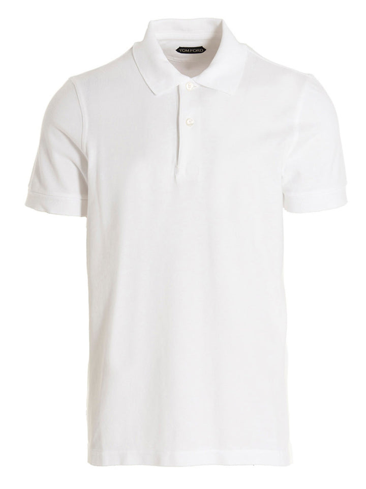 Tom Ford Piqué Cotton  Shirt Polo - Bianco | 1128fab9983785124d59ea9c3b4adeeac4dcb199