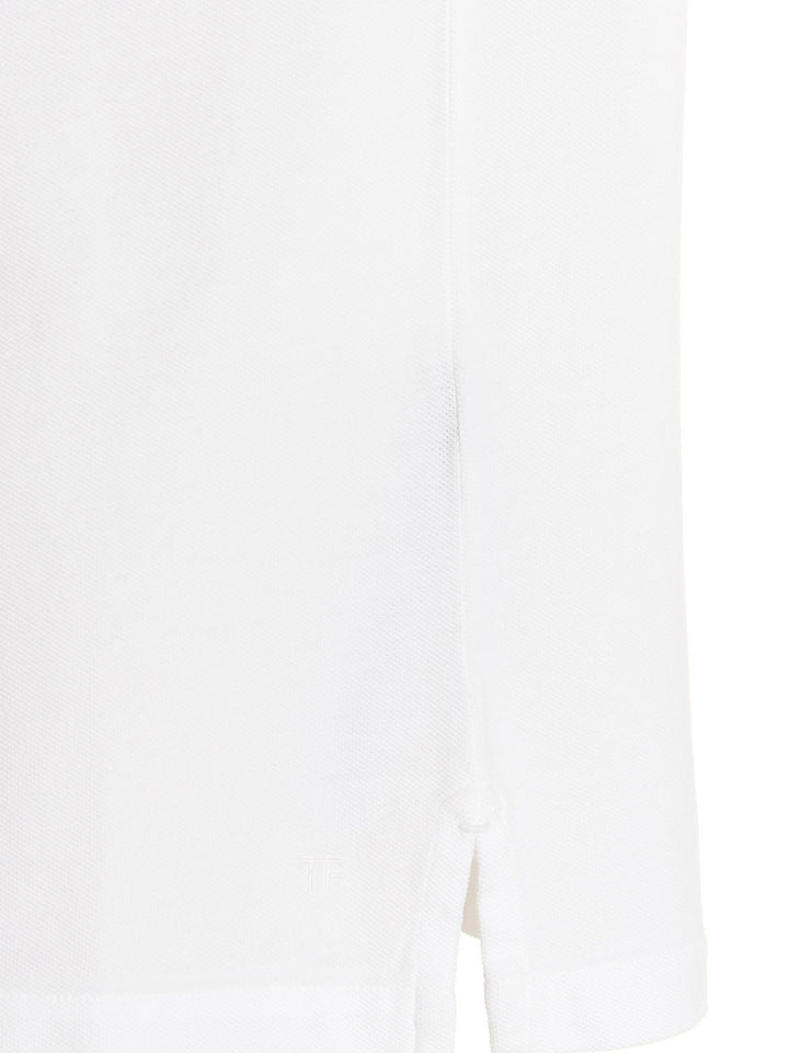 Tom Ford Piqué Cotton  Shirt Polo - Bianco | 4f88221258a78510ab76db67f7a88ca8ad6b9ca6