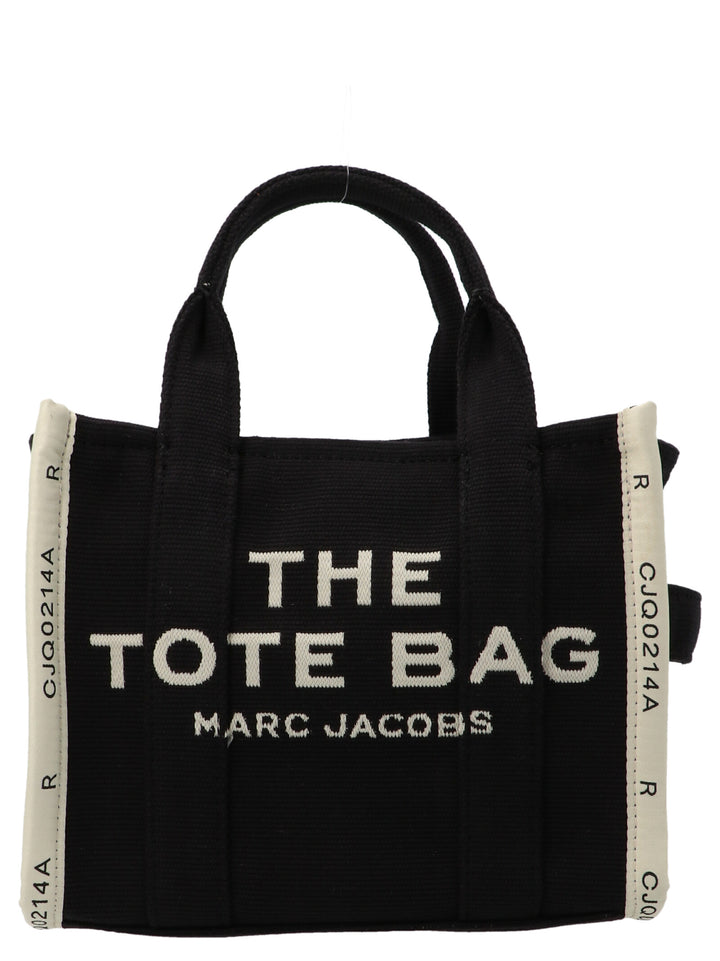 Marc Jacobs The Jacquard Small Tote Borse a Mano - Bianco/Nero | 07d791918f763eee28e1f56d2a553c56123c0144