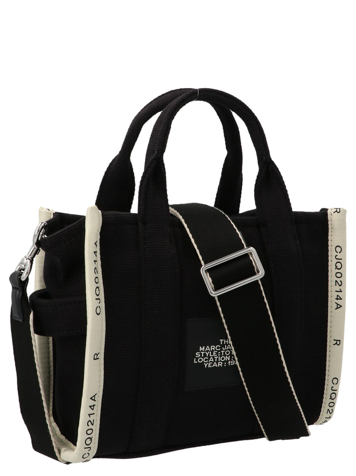 Marc Jacobs The Jacquard Small Tote Borse a Mano - Bianco/Nero | 3c2be908aea4f970238a048a148d9ed79d50051a