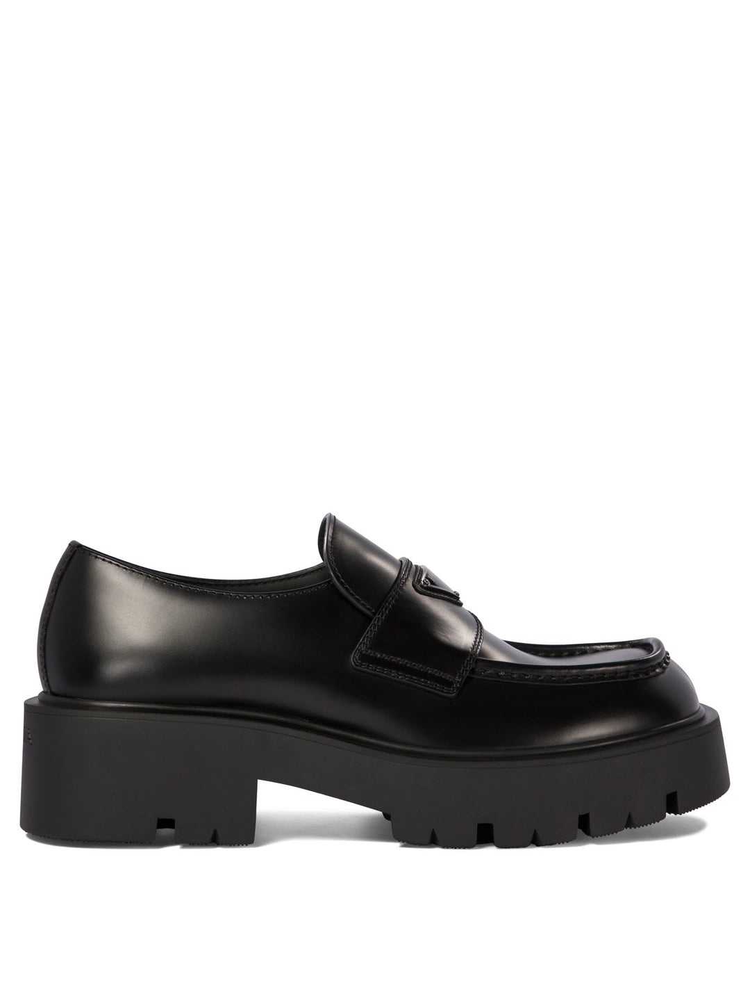 Brushed Leather Loafers & Slippers Black