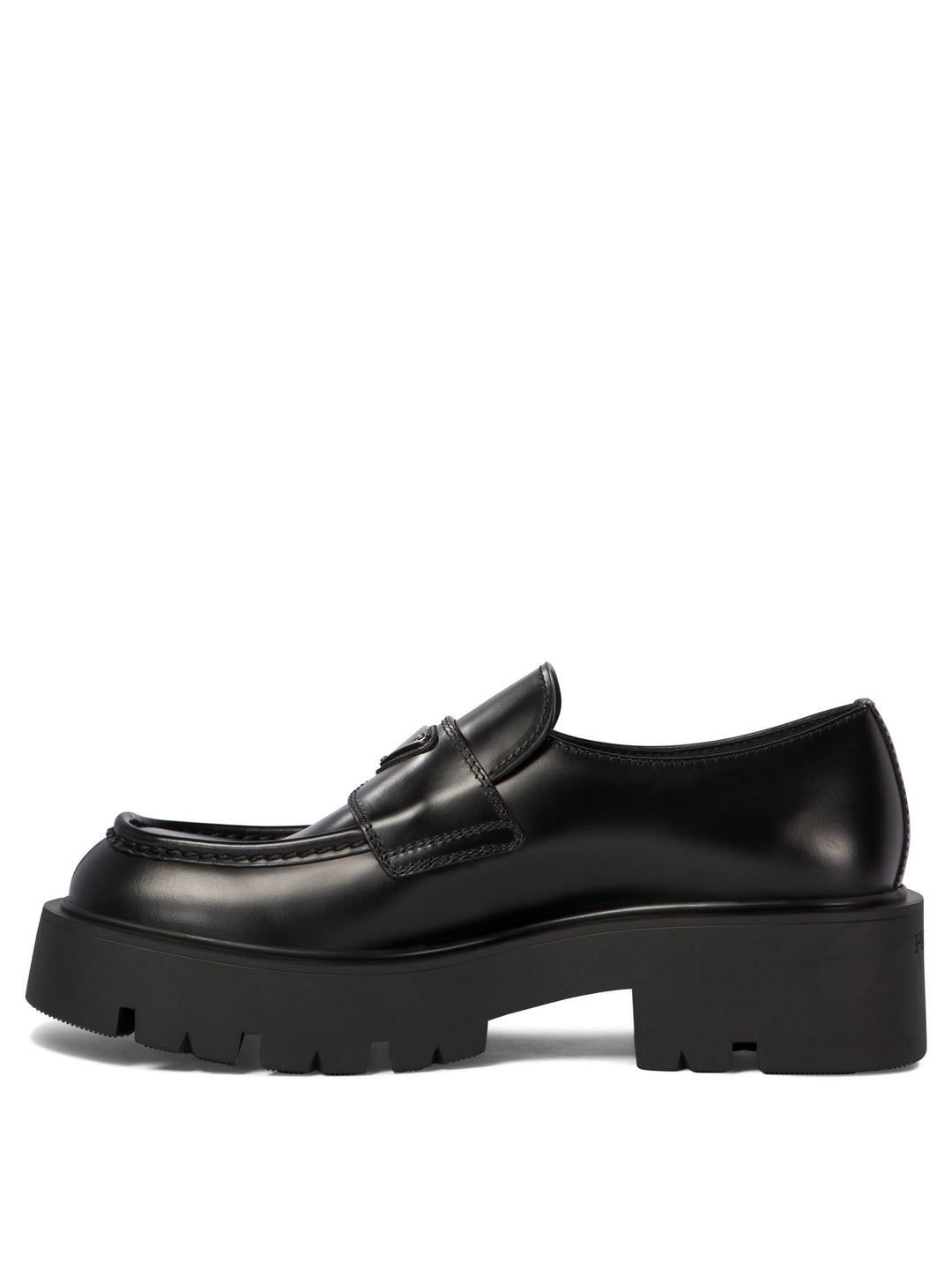 Brushed Leather Loafers & Slippers Black