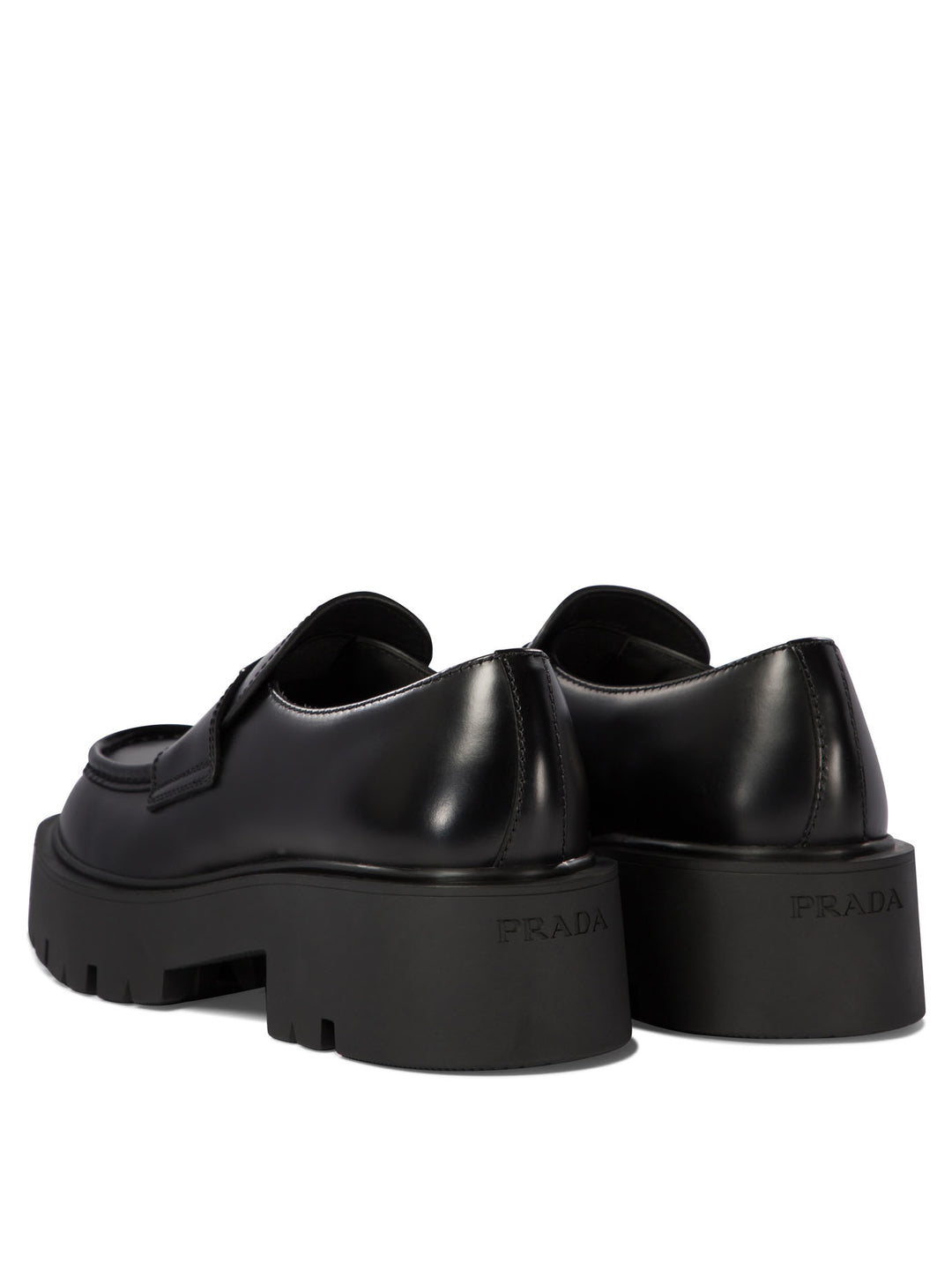 Brushed Leather Loafers & Slippers Black