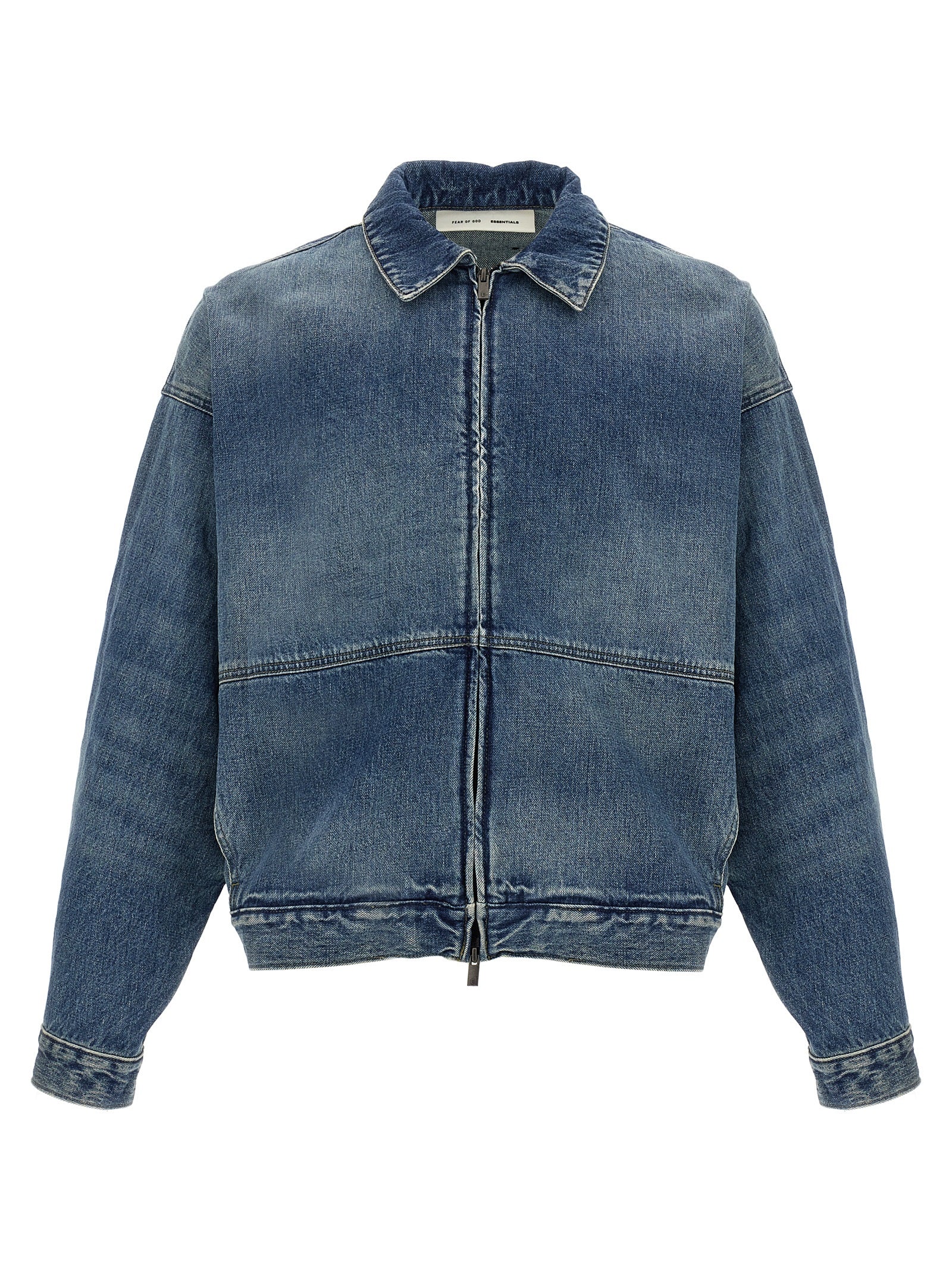 Fear Of God Essential Denim Trucker Puffer Jackets - Blu | 00cfdf0307ec25ced0a7f2a0209c53ecbbd0dffe