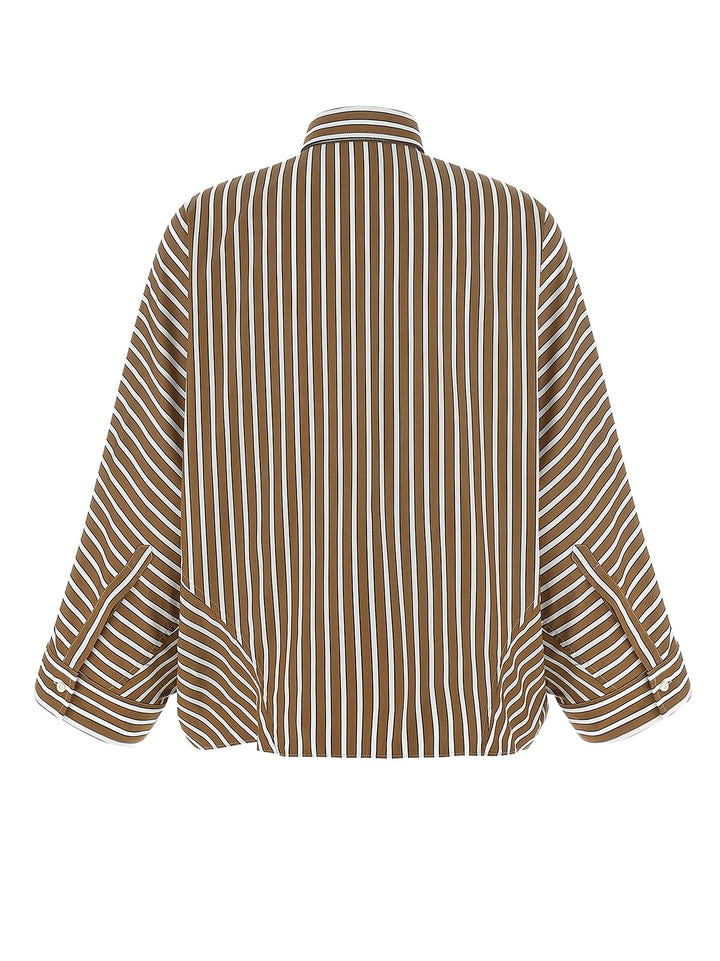 Brunello Cucinelli Shirts - TOBACCO/BLACK/WHITE LINE | 0185ac6dfe11e2c6c1e5196f57c0e53911fb7cee