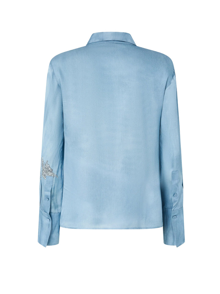 Pinko Shirts - Blu e verdi | 409361f9ce81d2c003f8c2fe3b48b3a248de2662