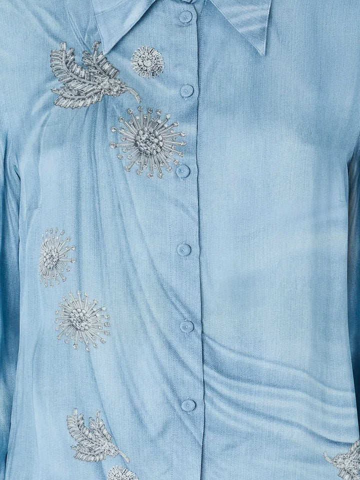 Pinko Shirts - Blu e verdi | 57aae14d3f8833a8526eaf061bf08fb0f20c56ad